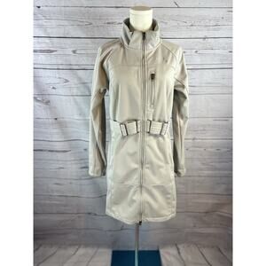 The North Face Apex Soft Shell Jacket Women Small Grey Trench Rain Coat Style